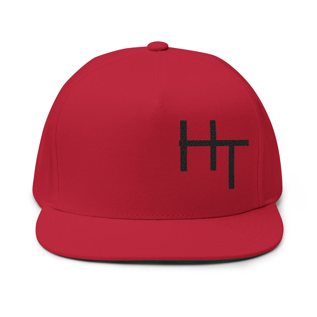 Minimalist Flat Bill Cap – Embroidered Logo