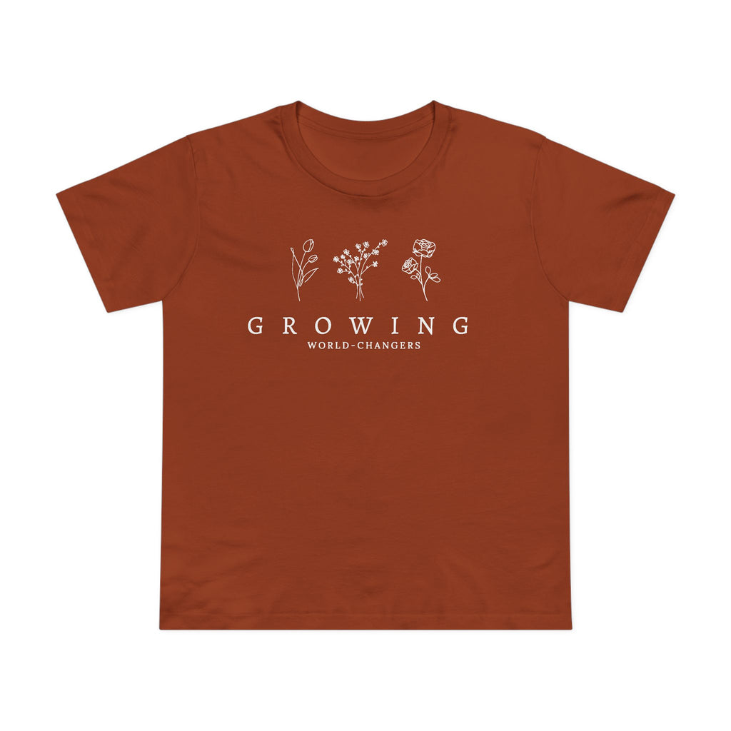 Floral Women’s Tee — 'Growing World Changers' Inspirational T-Shirt