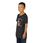 Youth Tee - "Meow-y Christmas" Cute Cat Kids Holiday T-Shirt