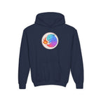 Youth Hoodie — Colorful Fire-Breathing Dragon Graphic