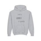 Youth Hoodie – “I Am the Goodest at Grammar” Funny Kids Sweatshirt