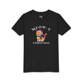 Youth Tee - "Meow-y Christmas" Cute Cat Kids Holiday T-Shirt