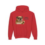 Youth Hoodie — Funny Bulldog “mmm, actually” Graphic Sweatshirt