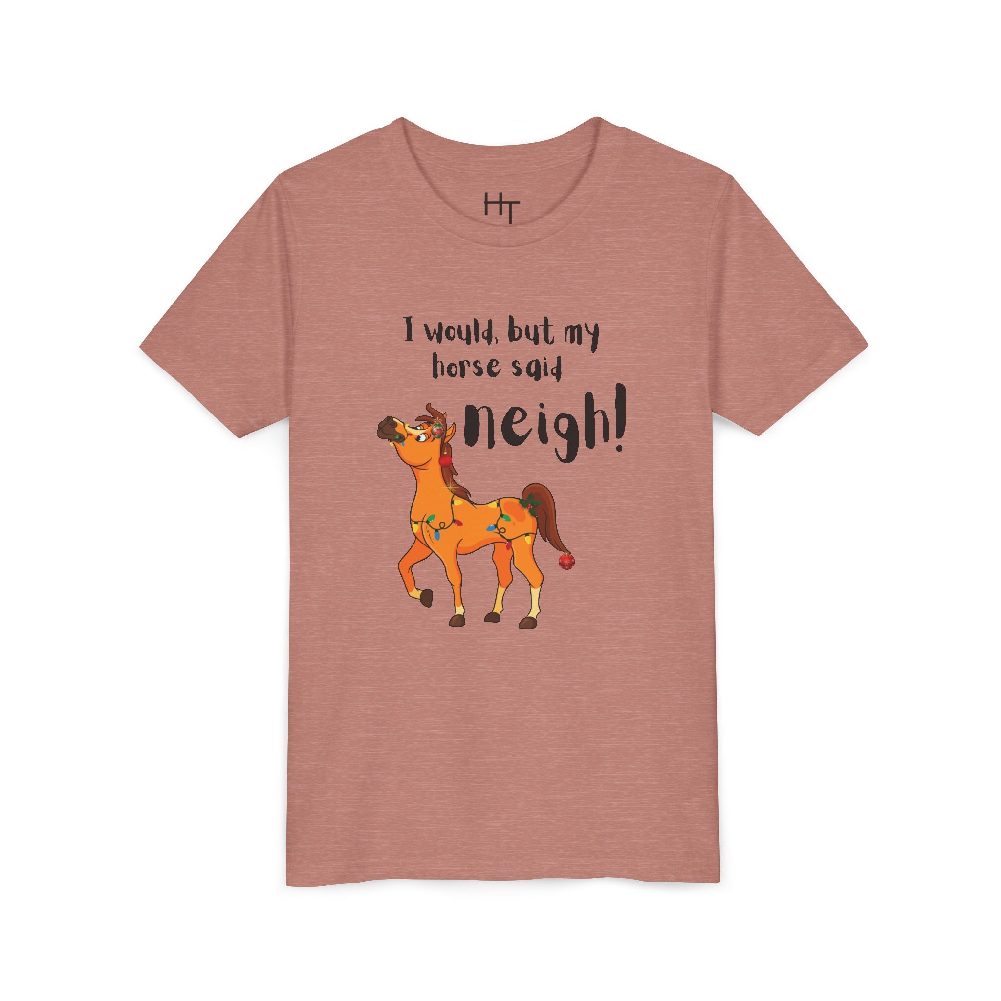 Youth Tee - 'I Would But My Horse Said Neigh' Cute Ornamental Horse