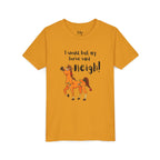 Youth Tee - 'I Would But My Horse Said Neigh' Cute Ornamental Horse