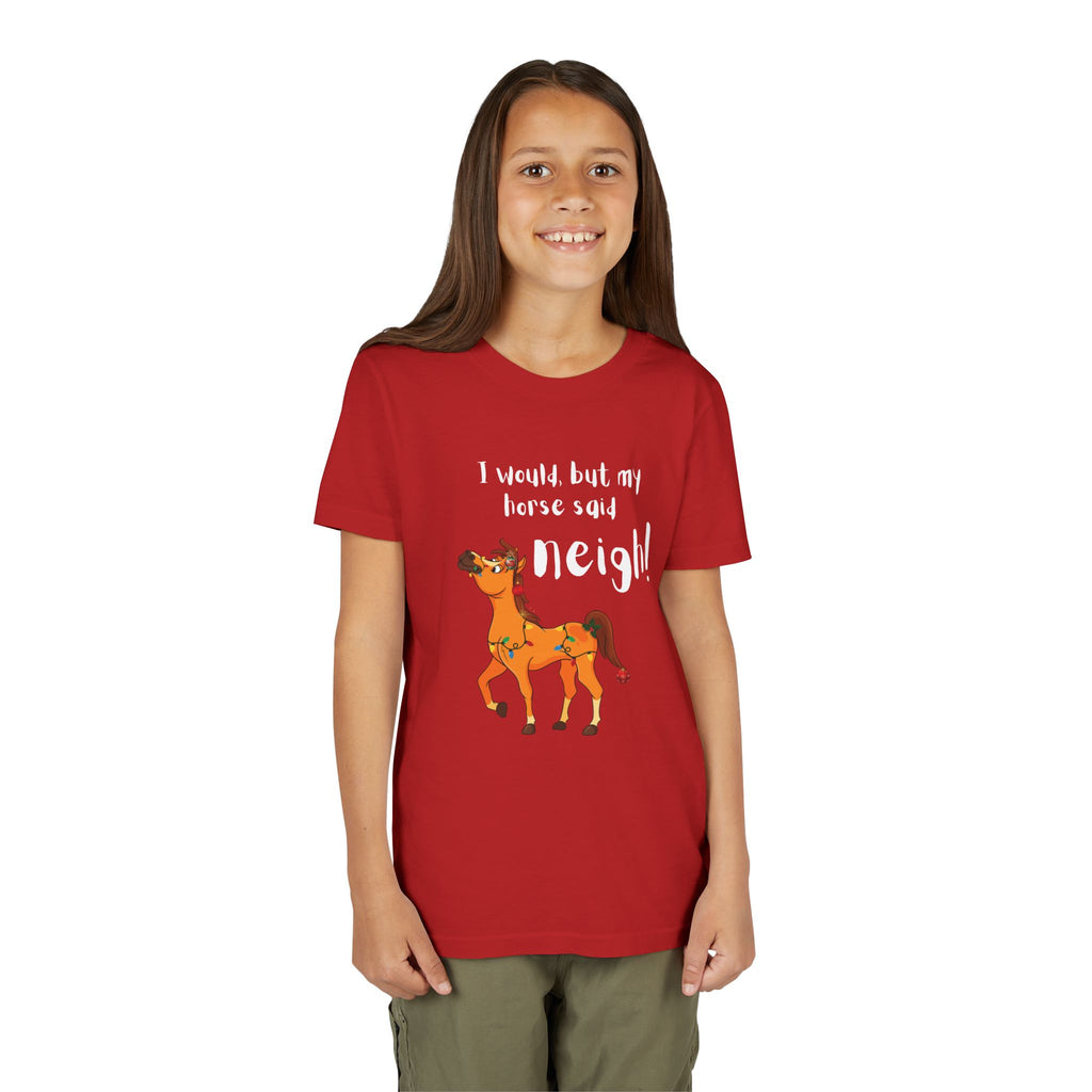 Youth Tee - 'I Would But My Horse Said Neigh' Cute Ornamental Horse
