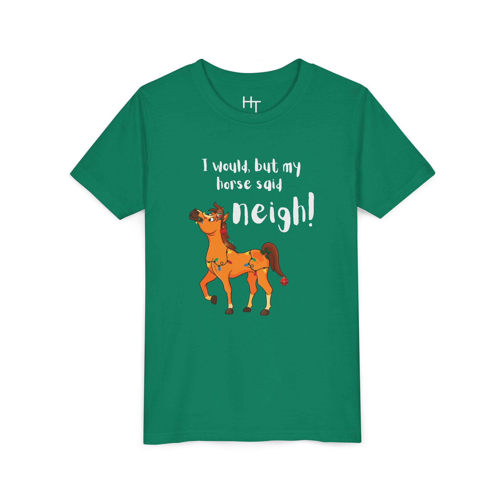 Youth Tee - 'I Would But My Horse Said Neigh' Cute Ornamental Horse
