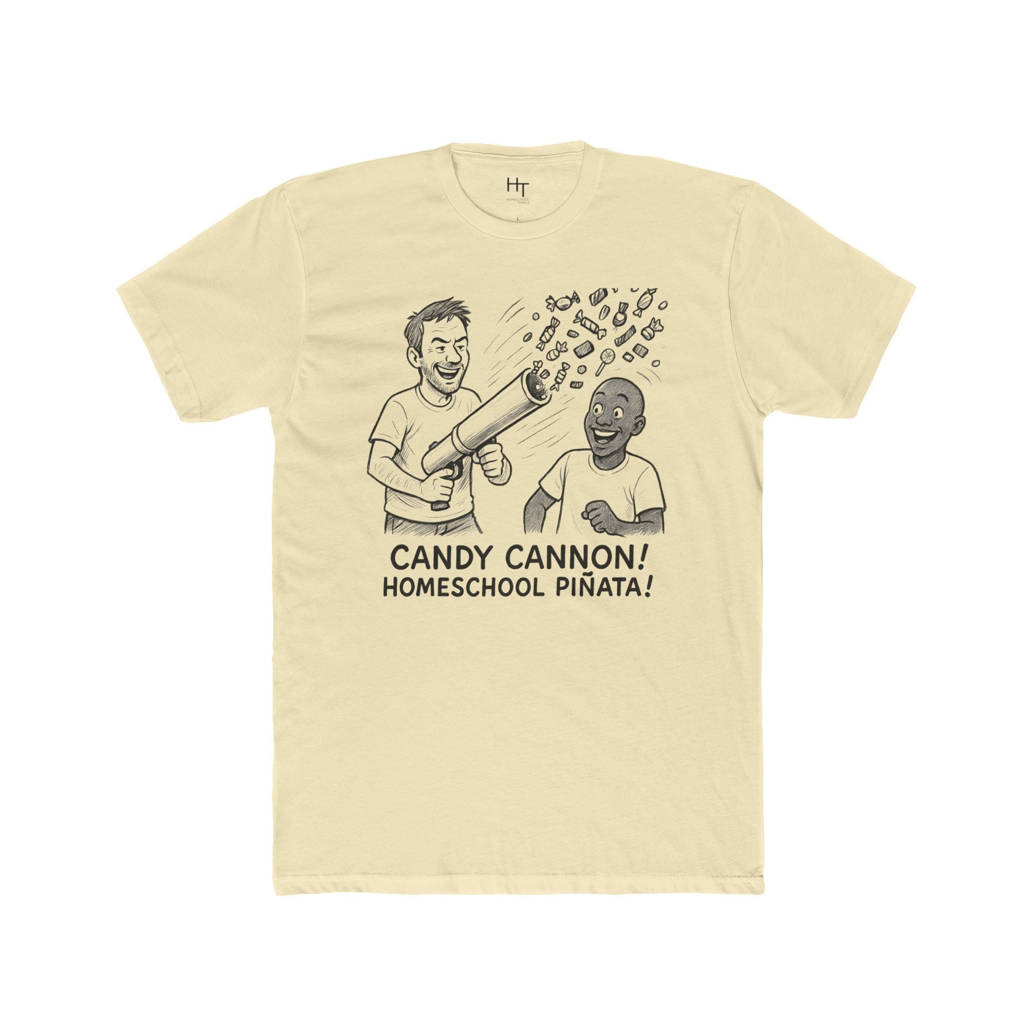Candy Cannon T‑Shirt — "Candy Cannon! Homeschool Piñata!" Funny Adult Tee