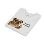 Youth Tee — Funny Bulldog Graphic “mmm, actually” Kids Shirt