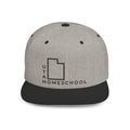 Utah Homeschool Flat Bill Snapback Hat (BLACK embroidery)
