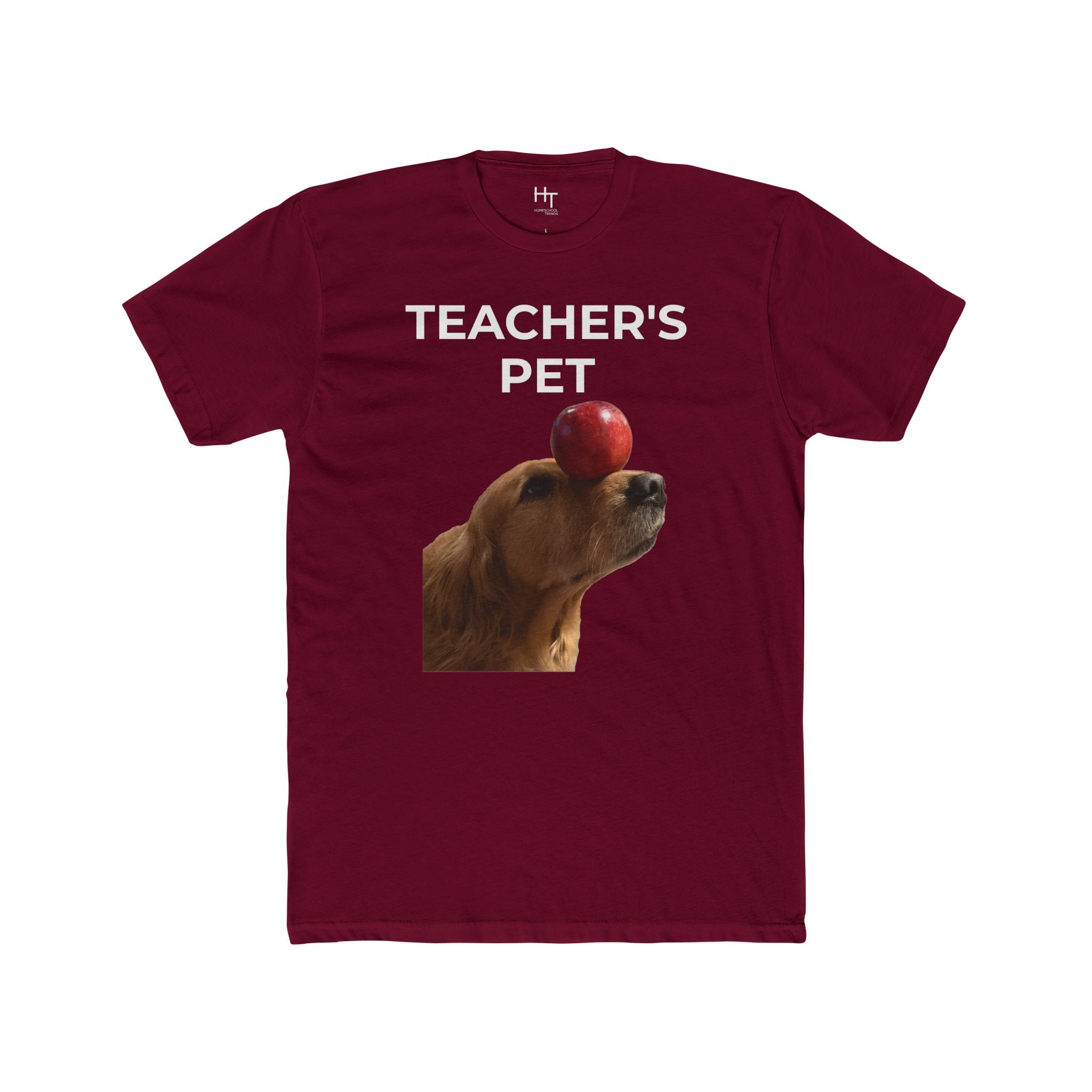 Teacher's Pet T-Shirt — Cute Dog Balancing Apple Tee for Teachers & Students