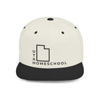 Utah Homeschool Flat Bill Snapback Hat (BLACK embroidery)