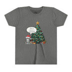 Youth Tee — "Have a Meowy Christmas" Cat & Christmas Tree Holiday Shirt