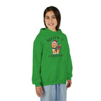 Meowy Christmas Youth Hoodie — Cute Cat Santa Holiday Sweatshirt