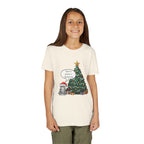 Youth Tee — "Have a Meowy Christmas" Cat & Christmas Tree Holiday Shirt
