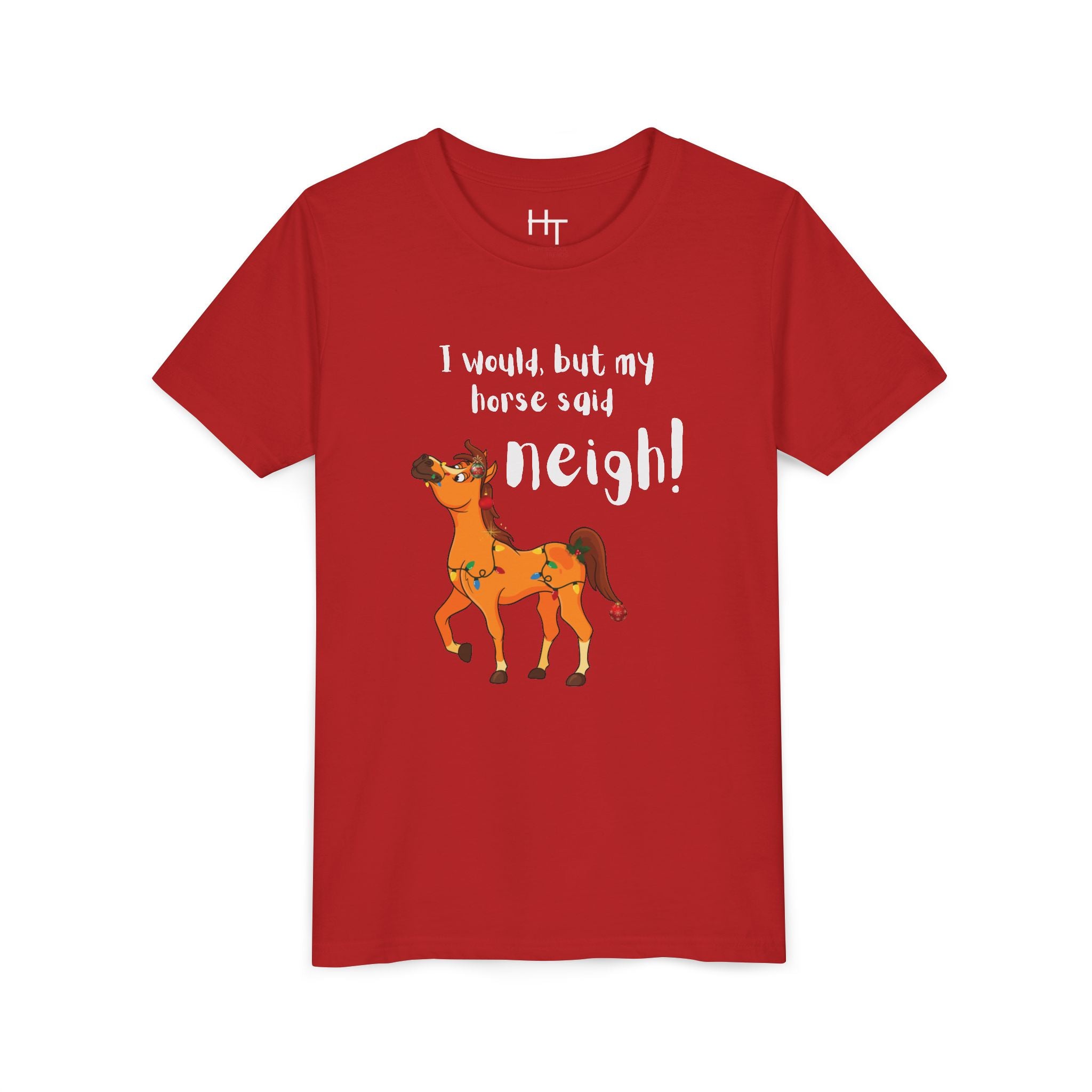 Youth Tee - 'I Would But My Horse Said Neigh' Cute Ornamental Horse