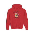 Meowy Christmas Youth Hoodie — Cute Cat Santa Holiday Sweatshirt