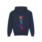 Youth Hoodie — Colorful Fire-Breathing Dragon Graphic