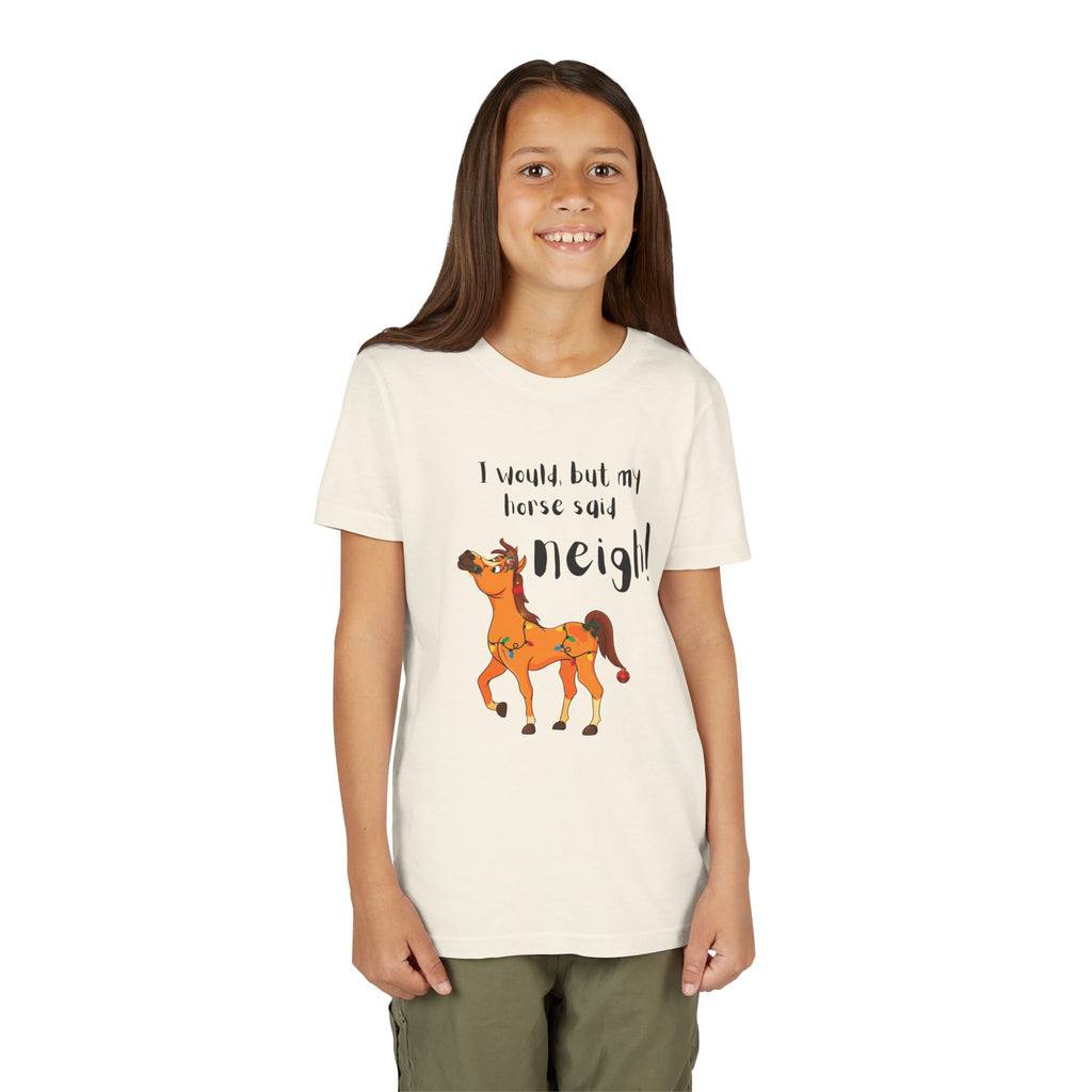 Youth Tee - 'I Would But My Horse Said Neigh' Cute Ornamental Horse