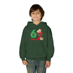 Youth Christmas Hoodie "67 Merry Christmas" Cute Santa Puppy Design
