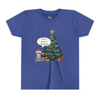 Youth Tee — "Have a Meowy Christmas" Cat & Christmas Tree Holiday Shirt