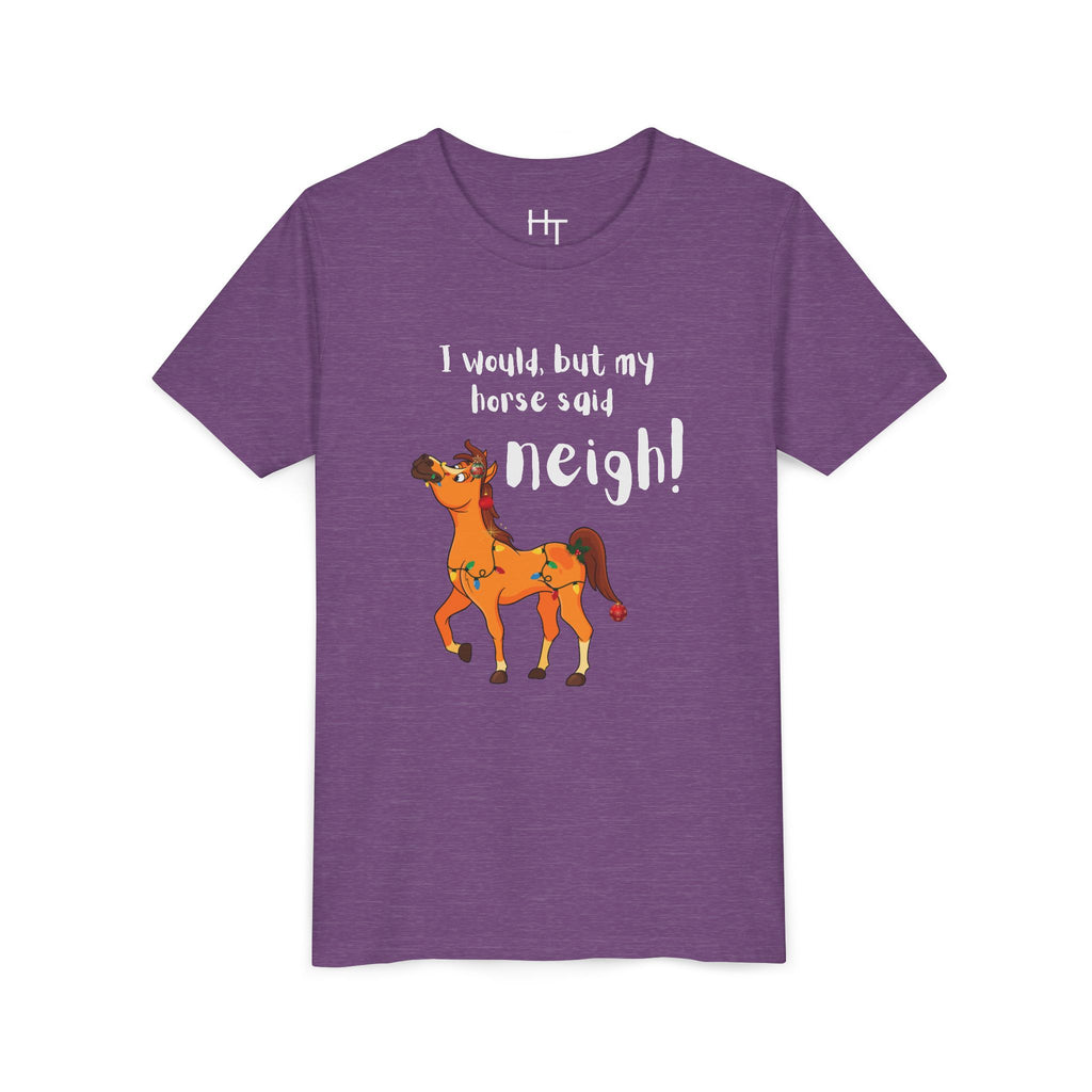 Youth Tee - 'I Would But My Horse Said Neigh' Cute Ornamental Horse