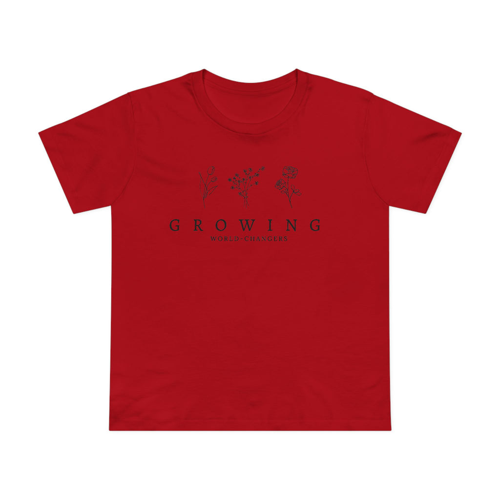 Floral Women’s Tee — 'Growing World Changers' Inspirational T-Shirt