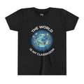 Youth T‑Shirt — "The World Is My Classroom" Globe Tee for Young Explorers