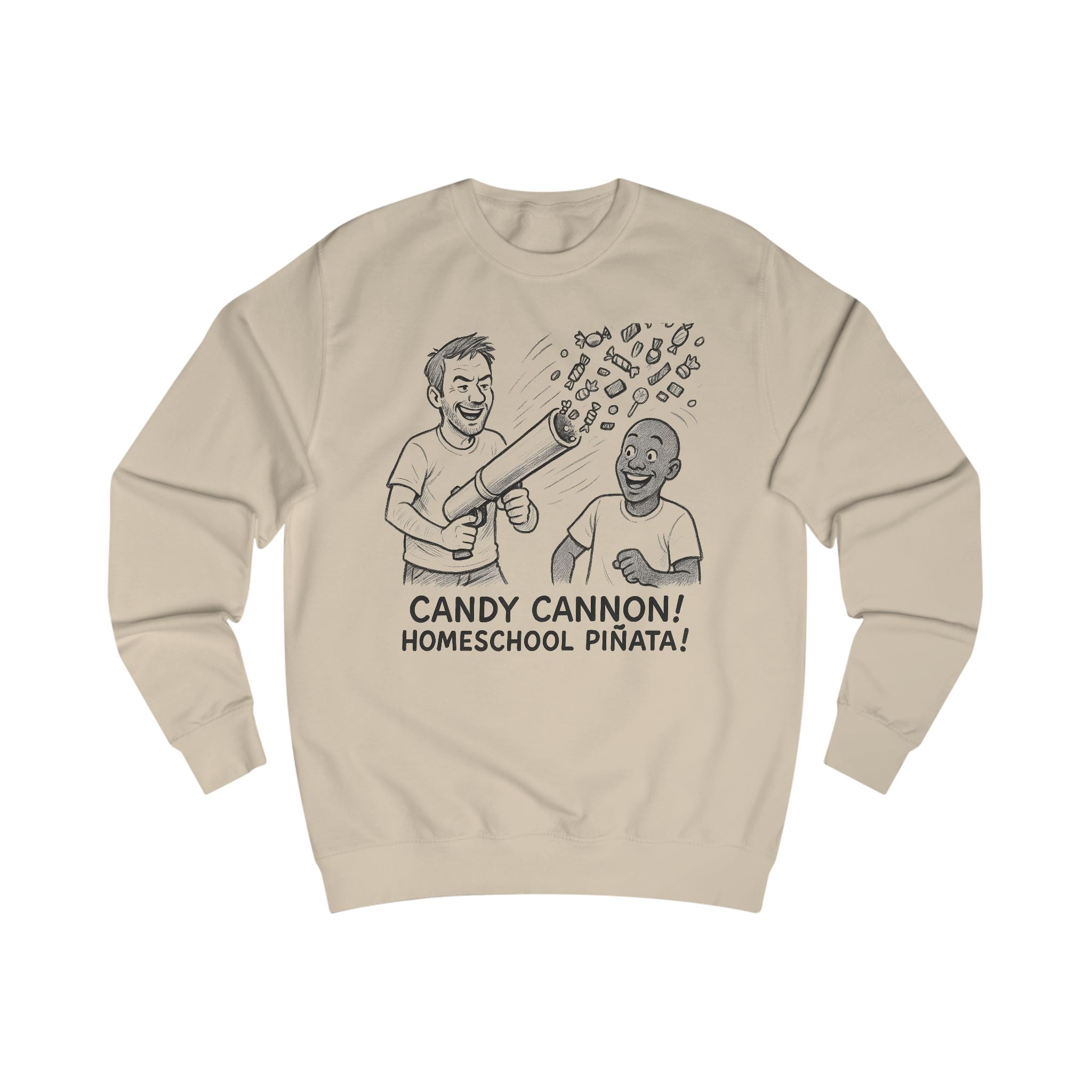 Candy Cannon Sweatshirt — Homeschool Piñata Graphic Crewneck