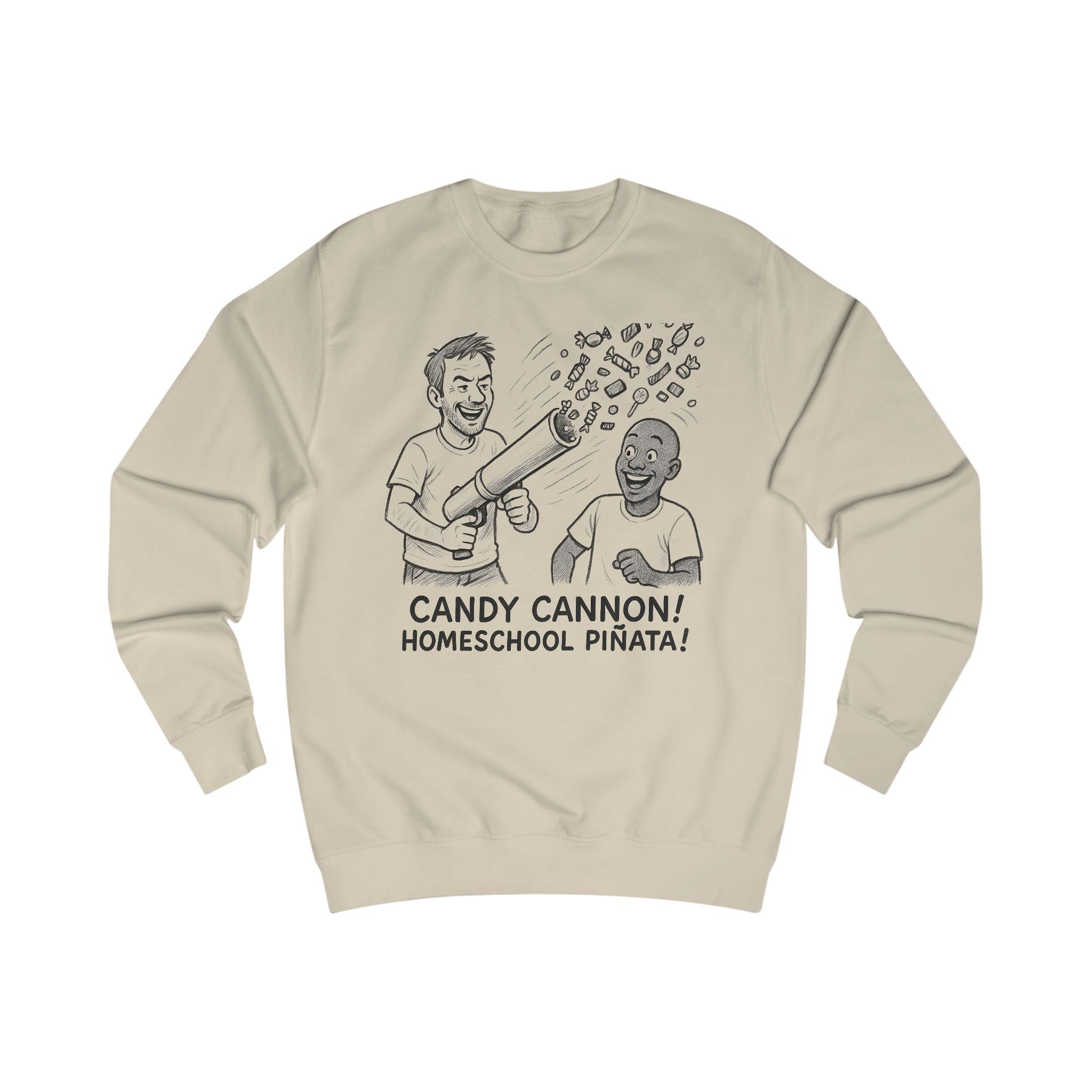 Candy Cannon Sweatshirt — Homeschool Piñata Graphic Crewneck