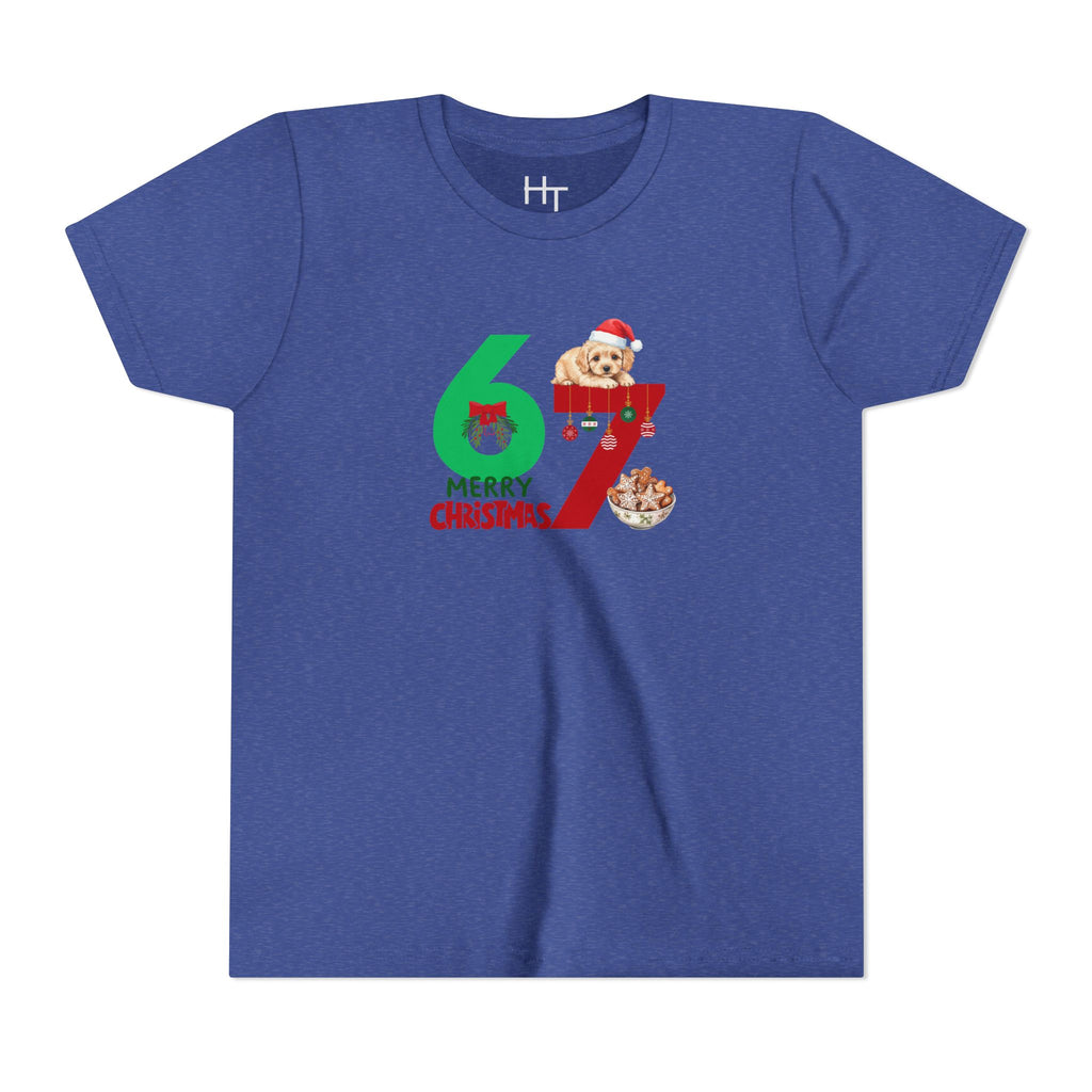 Youth Tee – '67 Merry Christmas' Cute Puppy Holiday Shirt