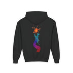 Youth Hoodie — Colorful Fire-Breathing Dragon Graphic