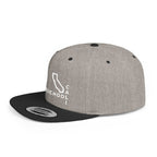 California Homeschool Flat Bill Snapback Hat (WHITE embroidery)