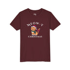 Youth Tee - "Meow-y Christmas" Cute Cat Kids Holiday T-Shirt