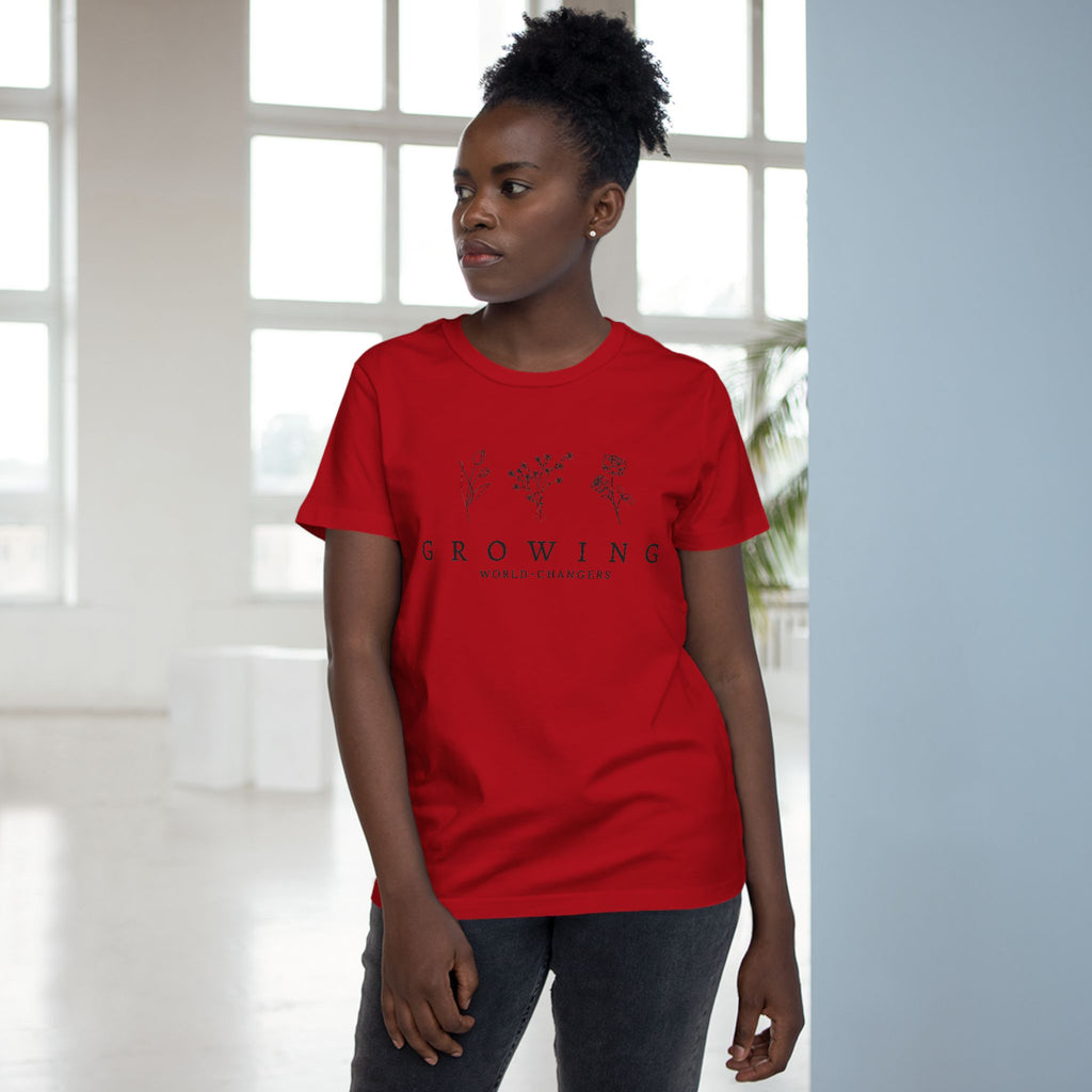 Floral Women’s Tee — 'Growing World Changers' Inspirational T-Shirt