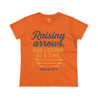 Raising Arrows T-Shirt — "Raising arrows, one lesson at a time. Psalm 127:4" Faith Mom Tee