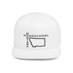 Montana Homeschool Flat Bill Snapback Hat (BLACK embroidery)