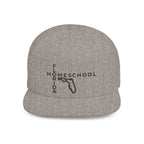 Florida Homeschool Flat Bill Snapback Hat (BLACK embroidery)