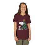 Youth Tee — "Have a Meowy Christmas" Cat & Christmas Tree Holiday Shirt
