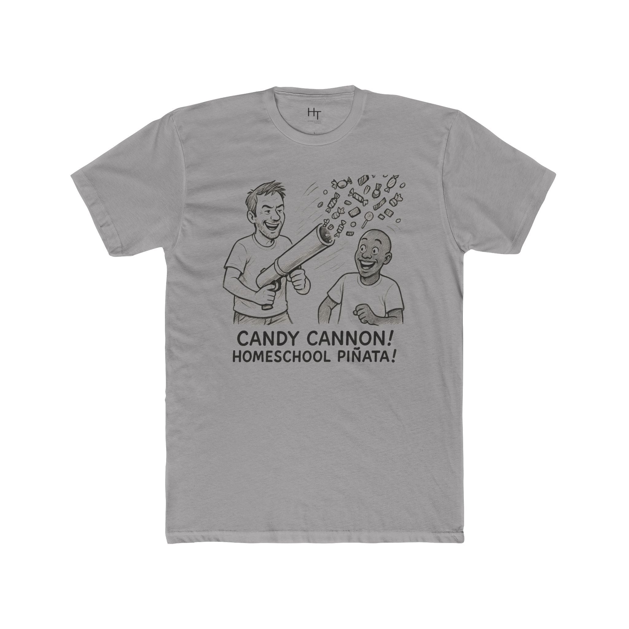 Candy Cannon T‑Shirt — "Candy Cannon! Homeschool Piñata!" Funny Adult Tee