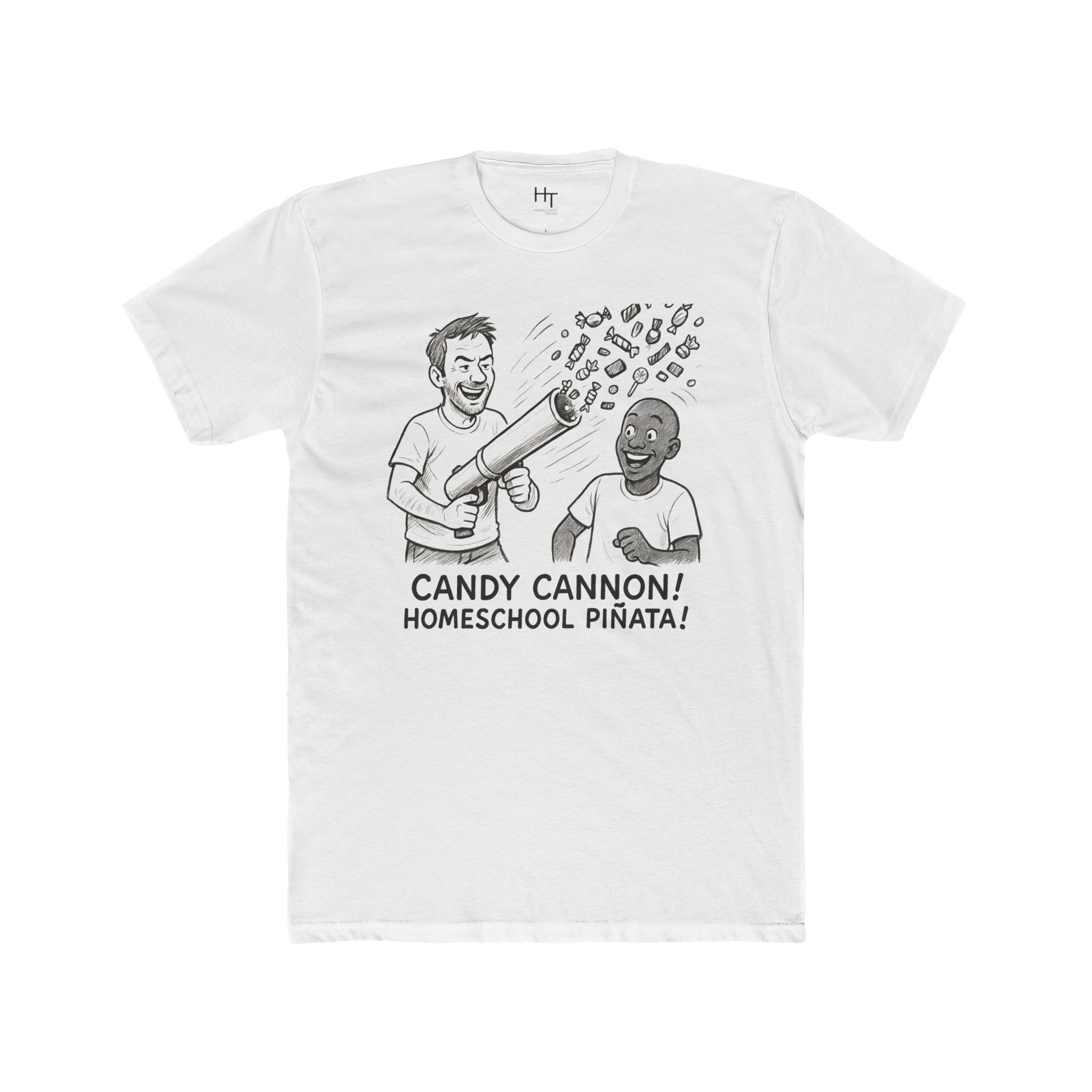 Candy Cannon T‑Shirt — "Candy Cannon! Homeschool Piñata!" Funny Adult Tee