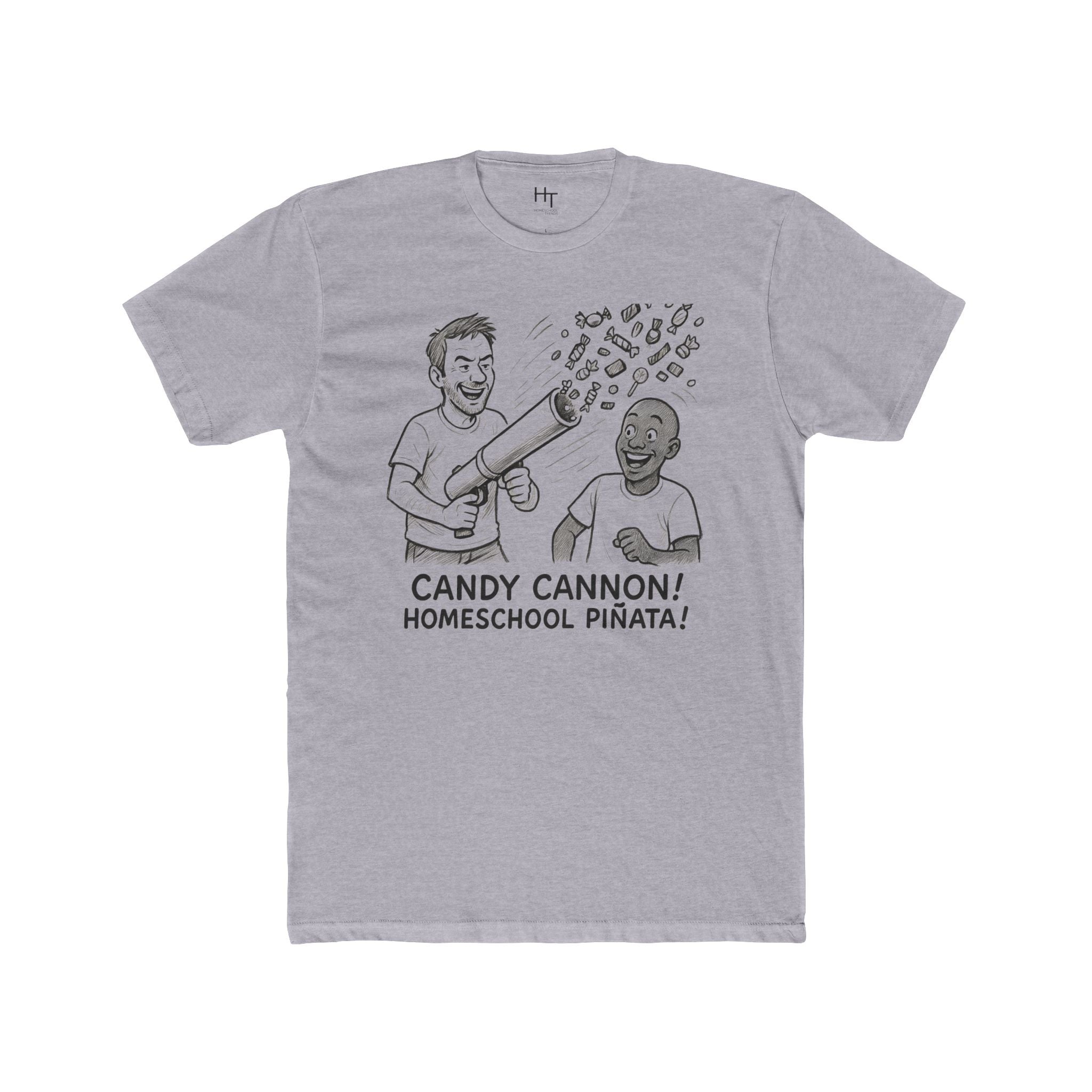 Candy Cannon T‑Shirt — "Candy Cannon! Homeschool Piñata!" Funny Adult Tee
