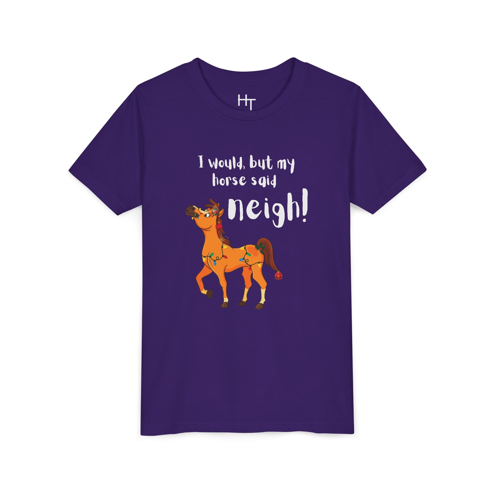 Youth Tee - 'I Would But My Horse Said Neigh' Cute Ornamental Horse