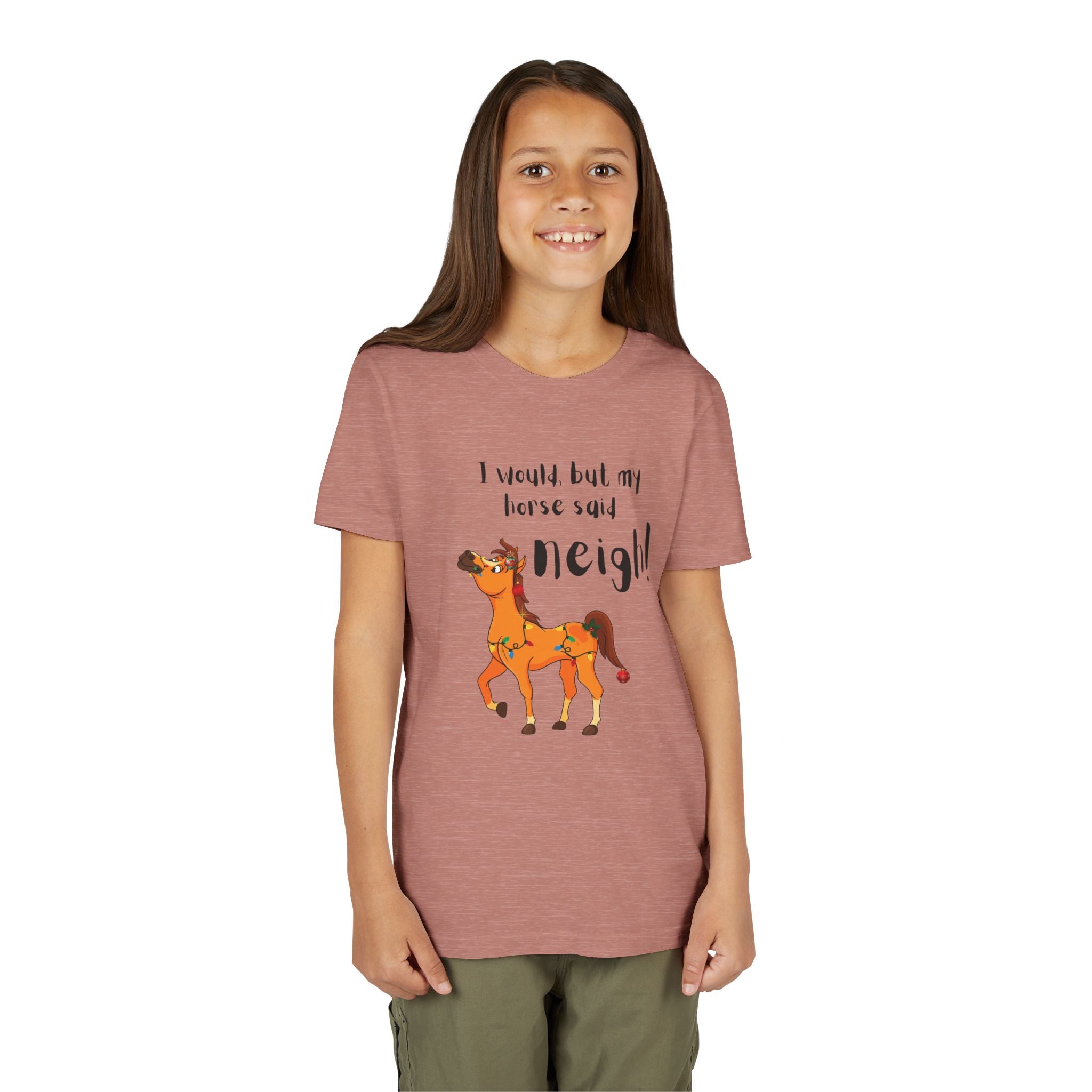 Youth Tee - 'I Would But My Horse Said Neigh' Cute Ornamental Horse