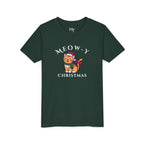 Youth Tee - "Meow-y Christmas" Cute Cat Kids Holiday T-Shirt