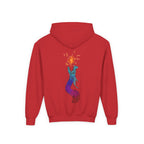Youth Hoodie — Colorful Fire-Breathing Dragon Graphic