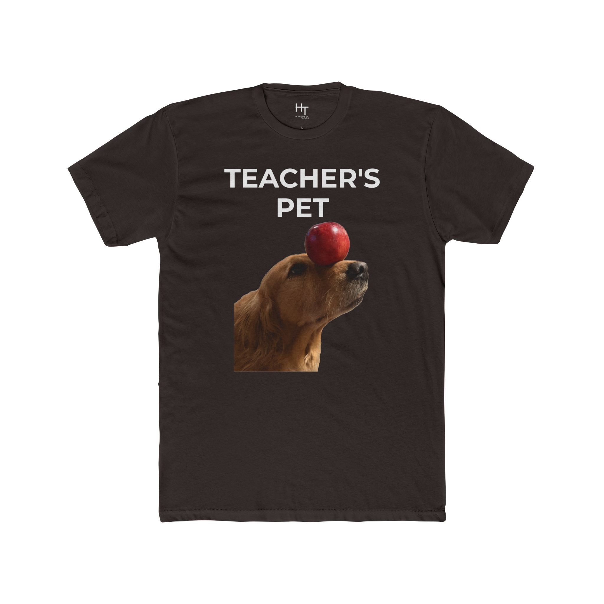 Teacher's Pet T-Shirt — Cute Dog Balancing Apple Tee for Teachers & Students