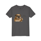 Youth Tee — Funny Bulldog Graphic “mmm, actually” Kids Shirt