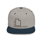 Utah Homeschool Flat Bill Snapback Hat (BLACK embroidery)