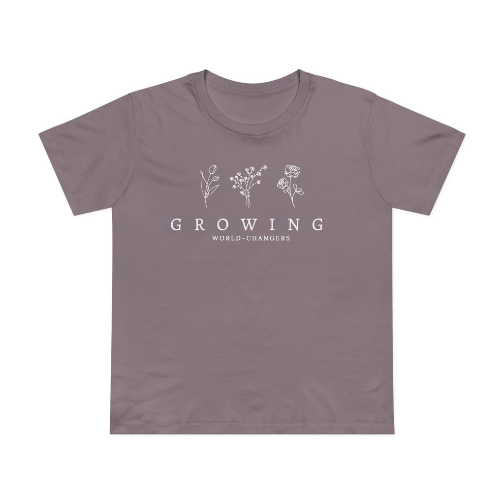 Floral Women’s Tee — 'Growing World Changers' Inspirational T-Shirt